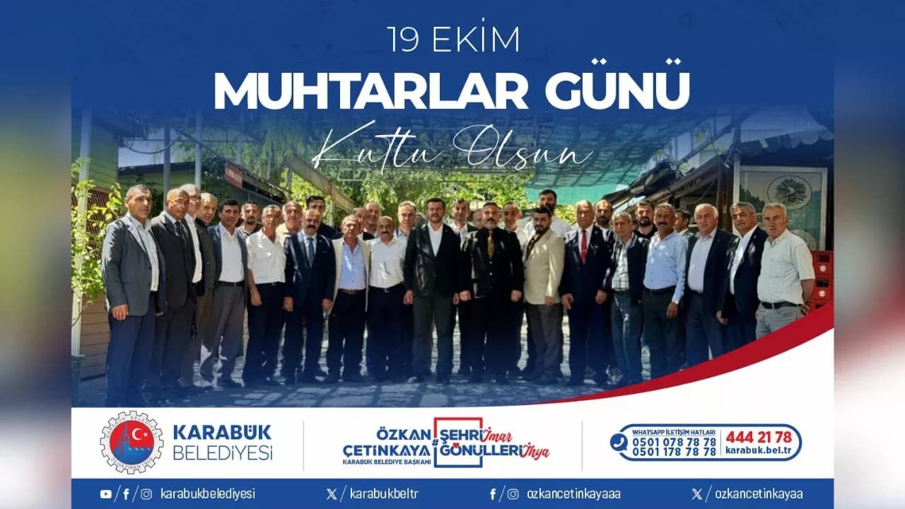 Çetinkaya'dan Muhtarlar Günü mesajı