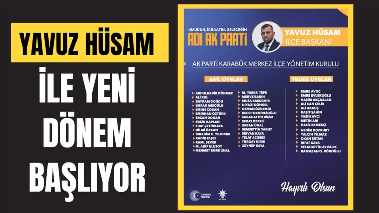 AK Parti Karabük'te Yeni Yönetim