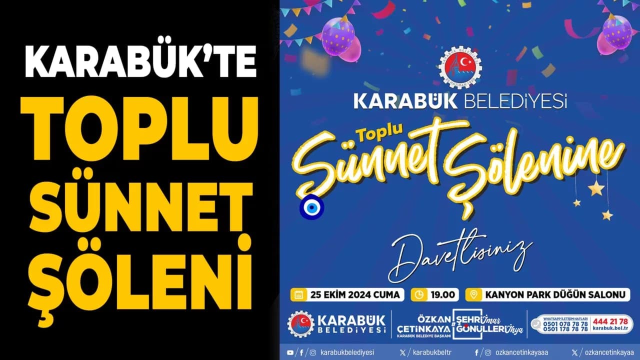 KARABÜK BELEDİYESİ’NDEN TOPLU SÜNNET ŞÖLENİ