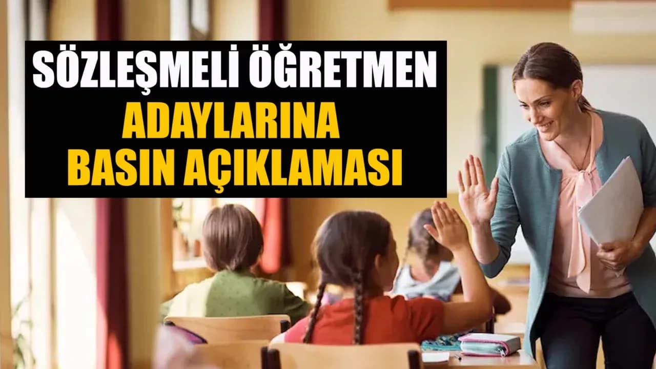 Bakanlık'tan Sözleşmeli Öğretmenlerle İlgili Açıklama