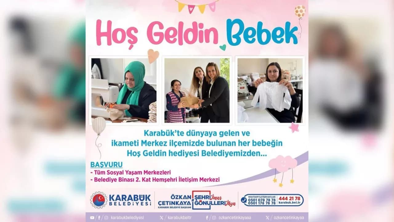 Karabük Belediyesi’nden "Hoş Geldin Bebek" Projesi