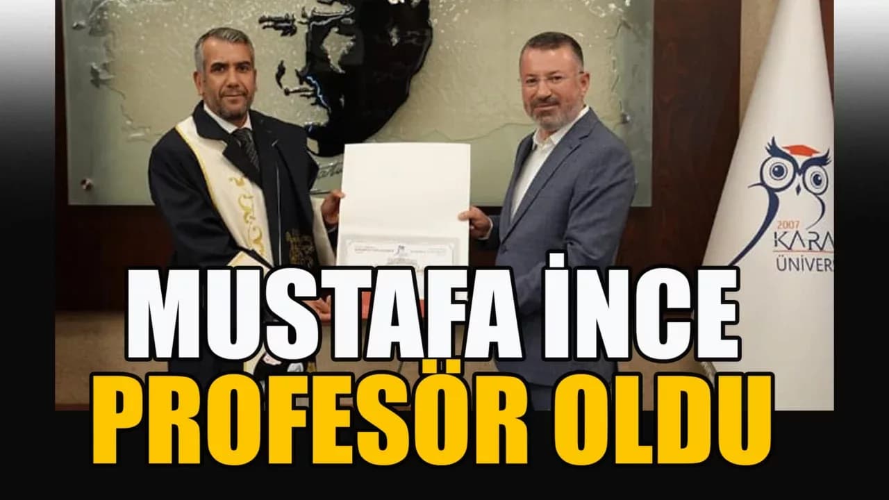 Karabük Üniversitesi İletişim Fakültesi Dekan Yardımcısı Mustafa İnce'ye Profesörlük Unvanı Takdim Edildi