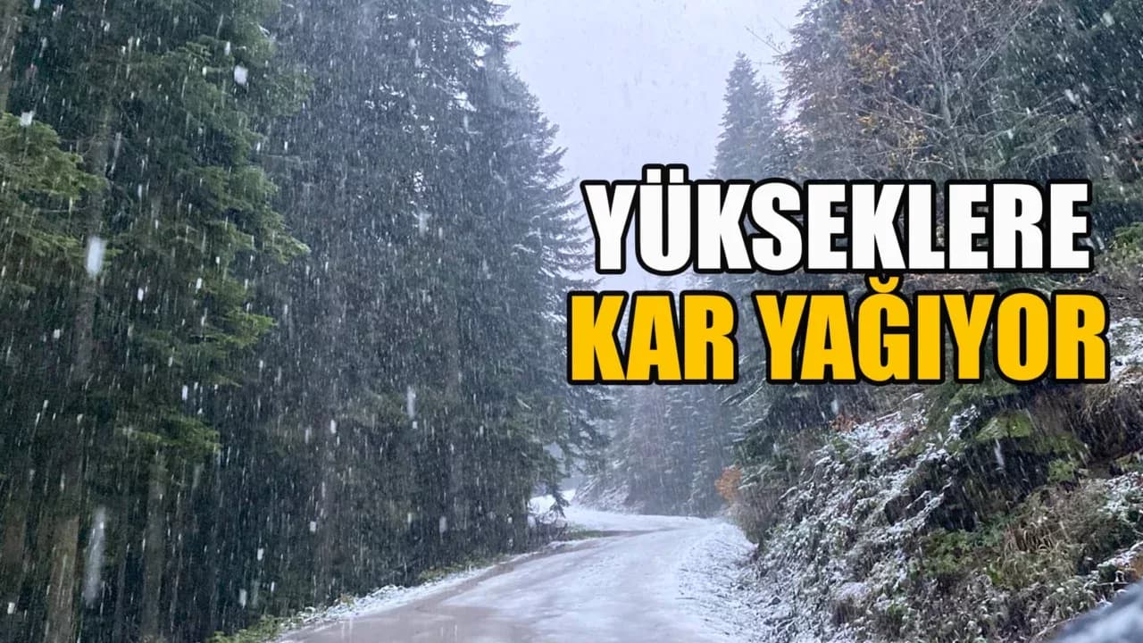 Karabük'ün Yüksek Kesimlerine Kar Yağdı