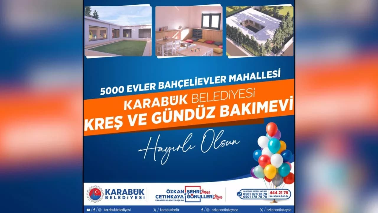 Karabük Belediyesi'nden Kreş ve Gündüz Bakım Evi Projesi