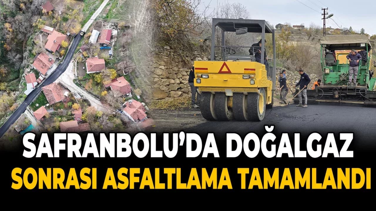 Safranbolu Belediyesi Dereköy ve Kadıderesi Sokaklarında Asfalt Çalışmalarını Tamamladı