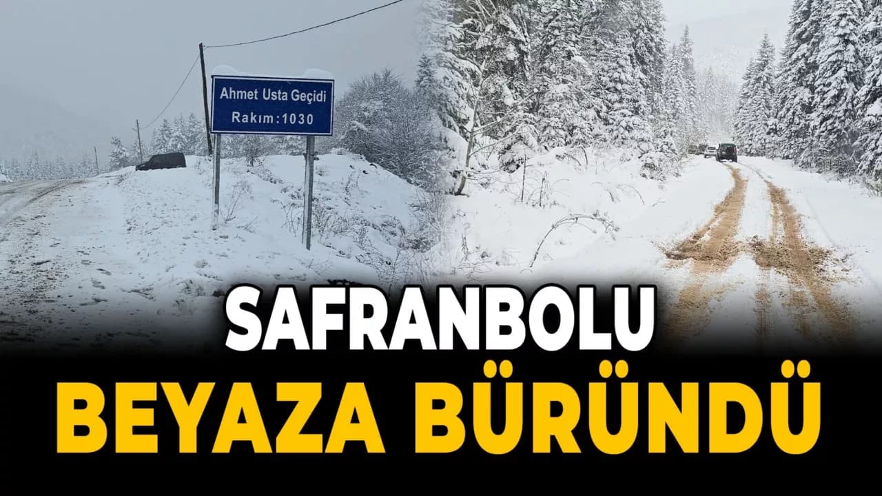UNESCO Kenti Safranbolu'daki Tarihi Yapılar Karla Kaplandı