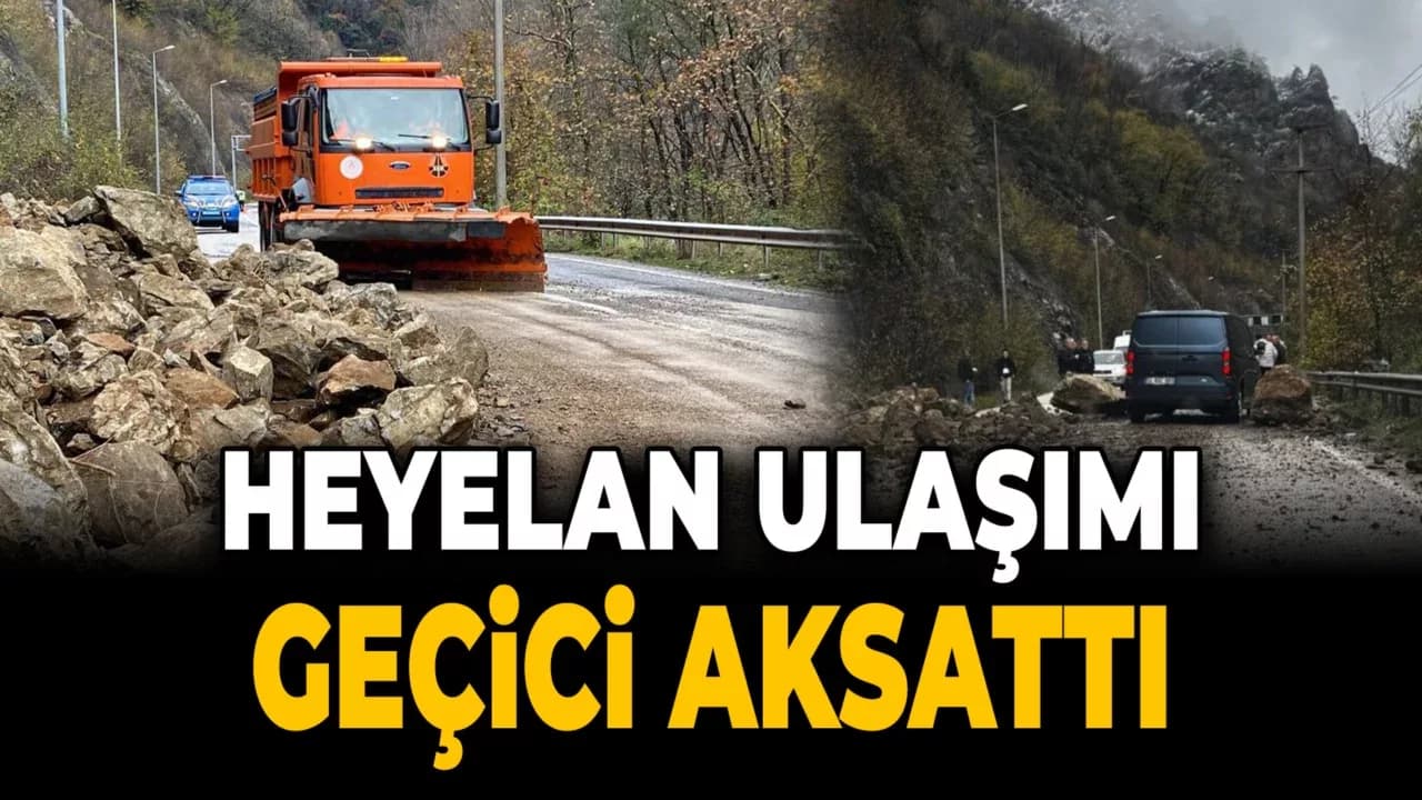 Karabük-Zonguldak Kara Yolundaki Heyelan Ulaşımı Aksattı