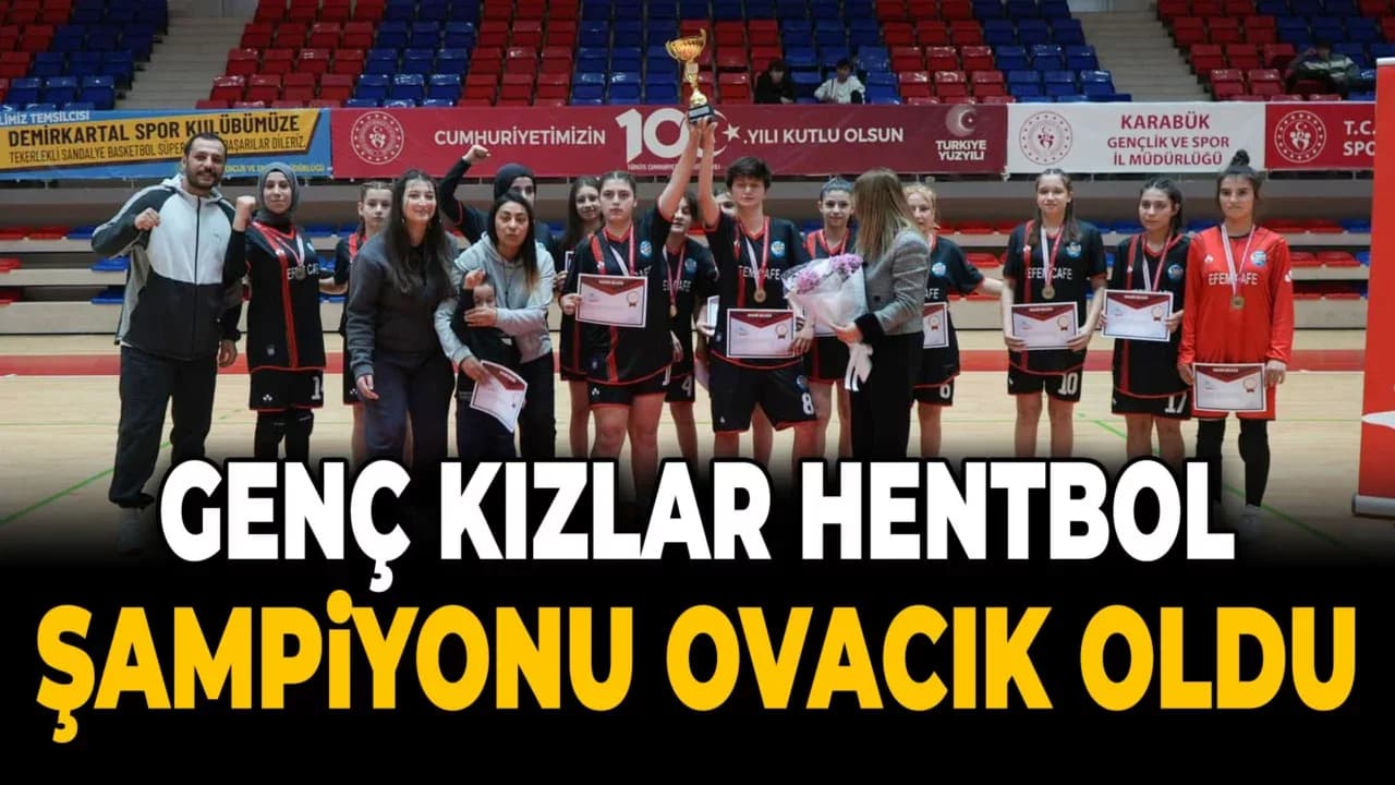 Karabük'te Okul Sporları Genç Kızlar Hentbol İl Birinciliği Müsabakaları Yapıldı
