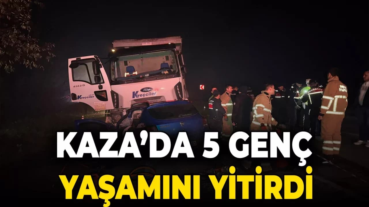 Bartın’da kamyon ile otomobilin çarpıştığı kazada 5 genç yaşamını yitirdi