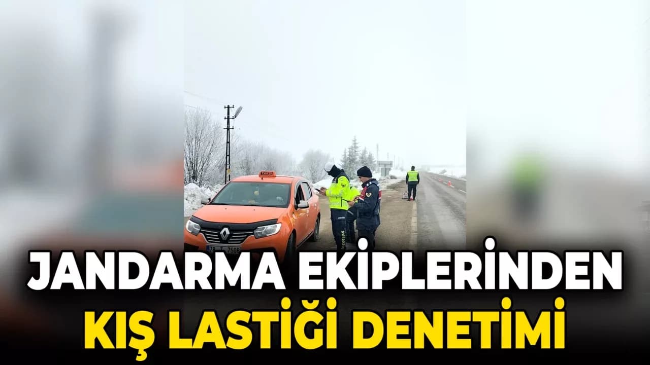 Jandarma Ekiplerinden Kış Lastiği Denetimi