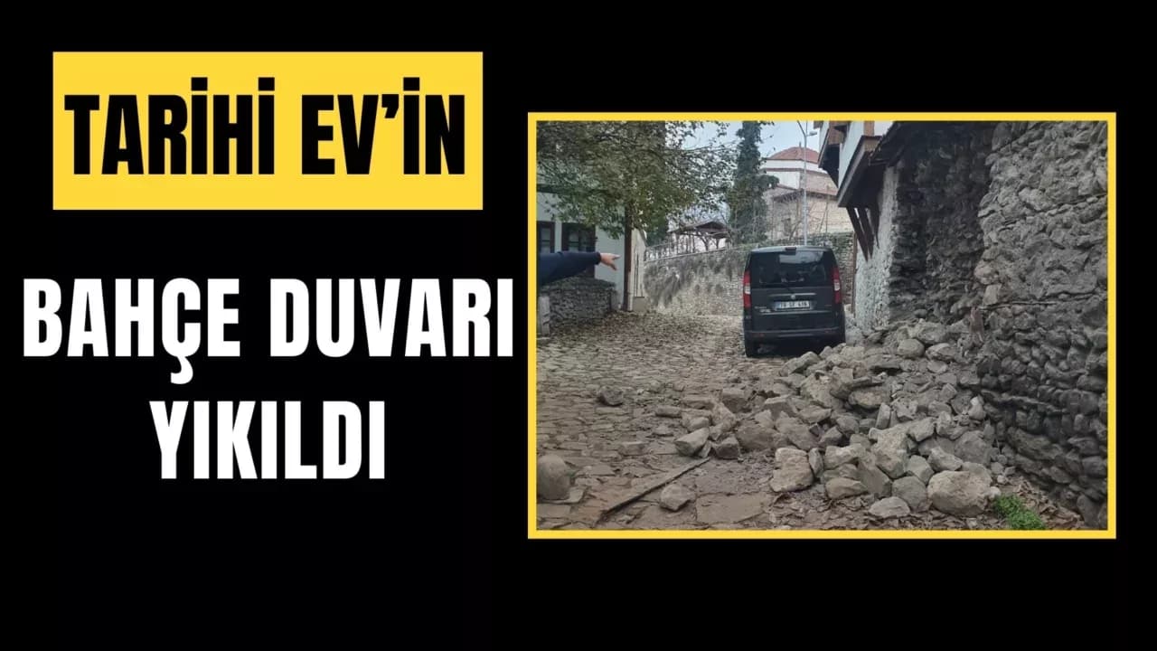 Tarihi Konağı'nın Bahçe Duvarı Yıkıldı