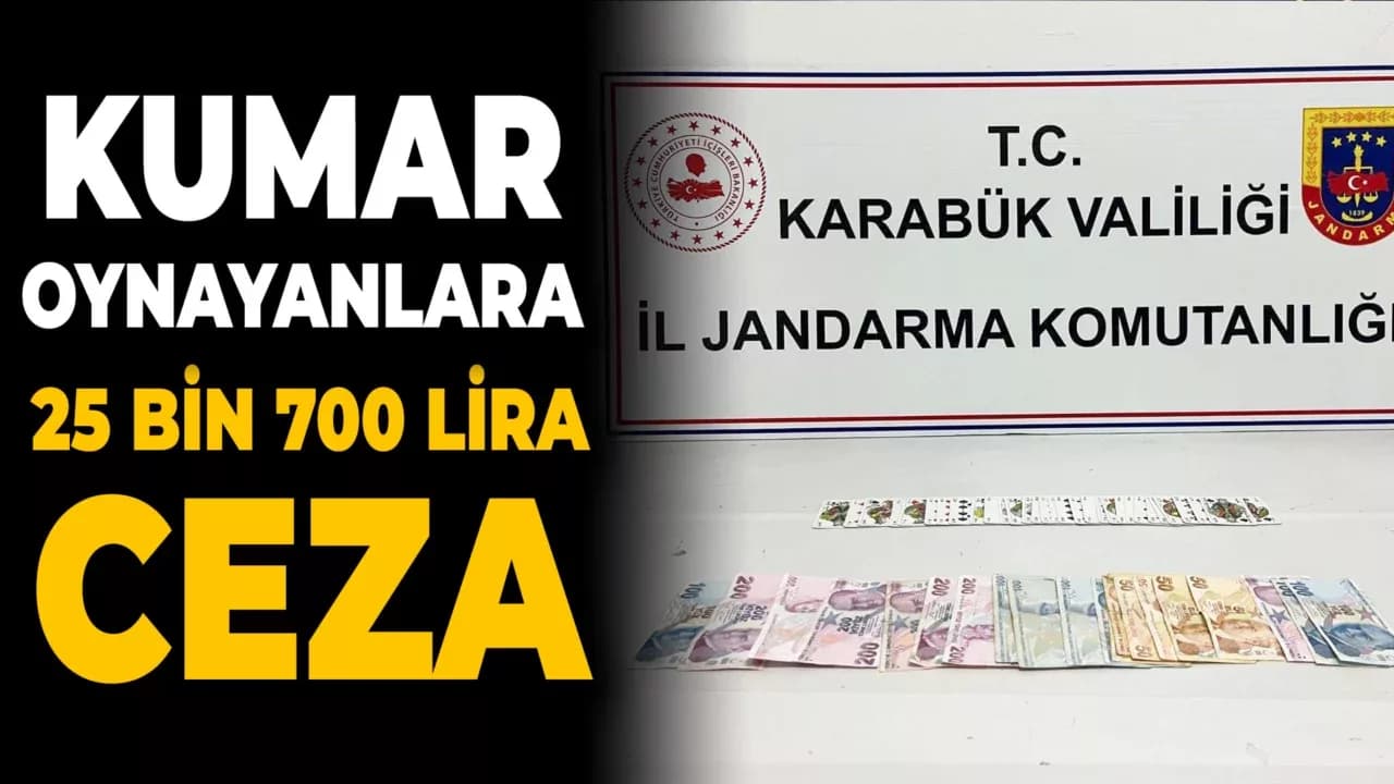 Karabük'te Kumar Oynayan 4 Kişiye 25 Bin 700 Lira Ceza