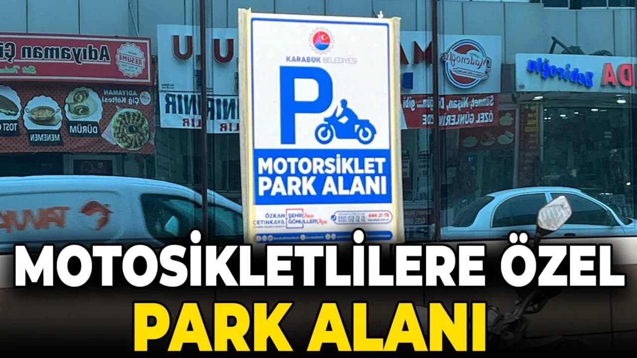 Karabük’te Motosikletlilere Özel Park Alanı