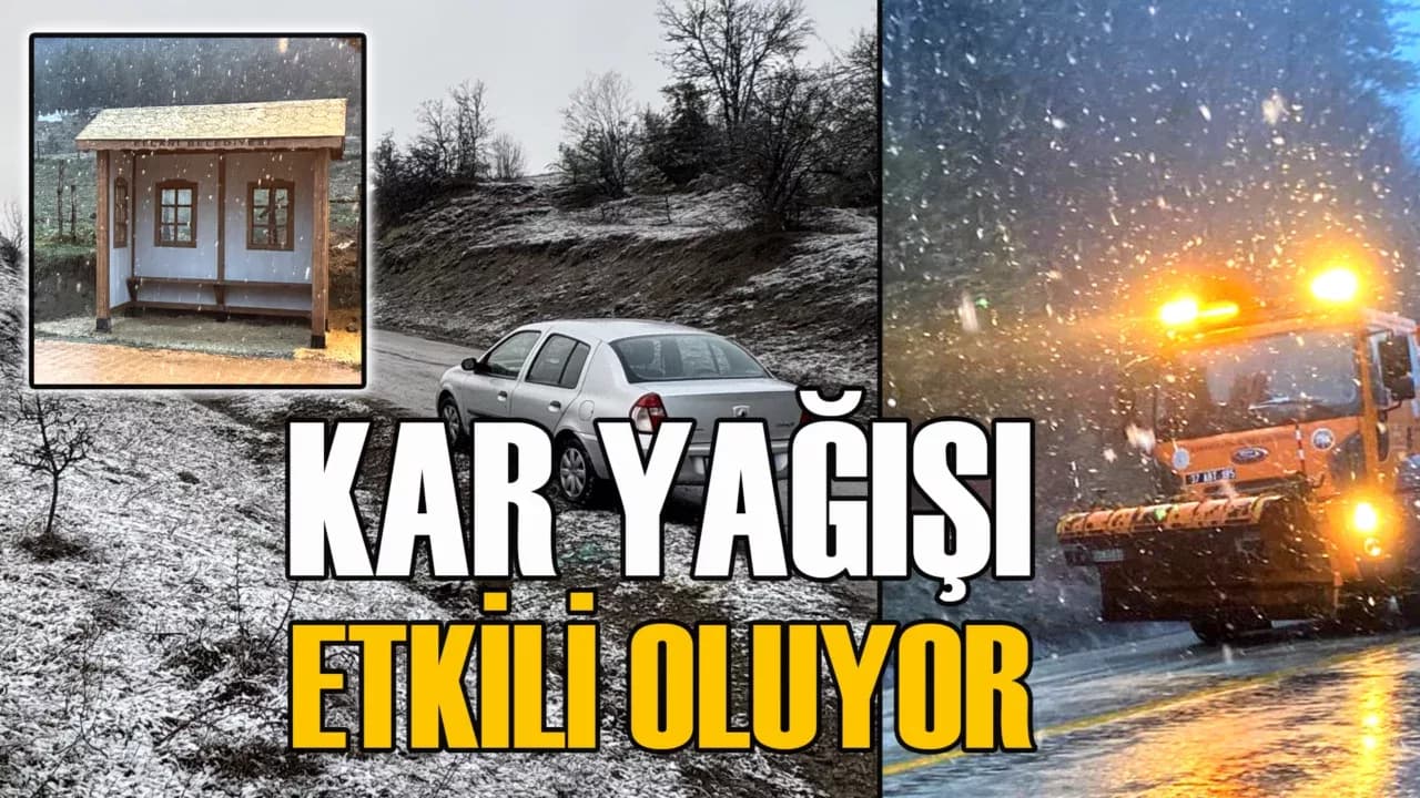 Karabük'ün yüksek kesimlerinde kar etkili oldu