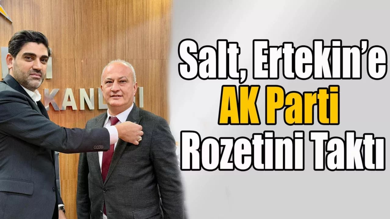 YRP'den İstifa Eden Ertekin,  AK Parti Rozetini Taktı