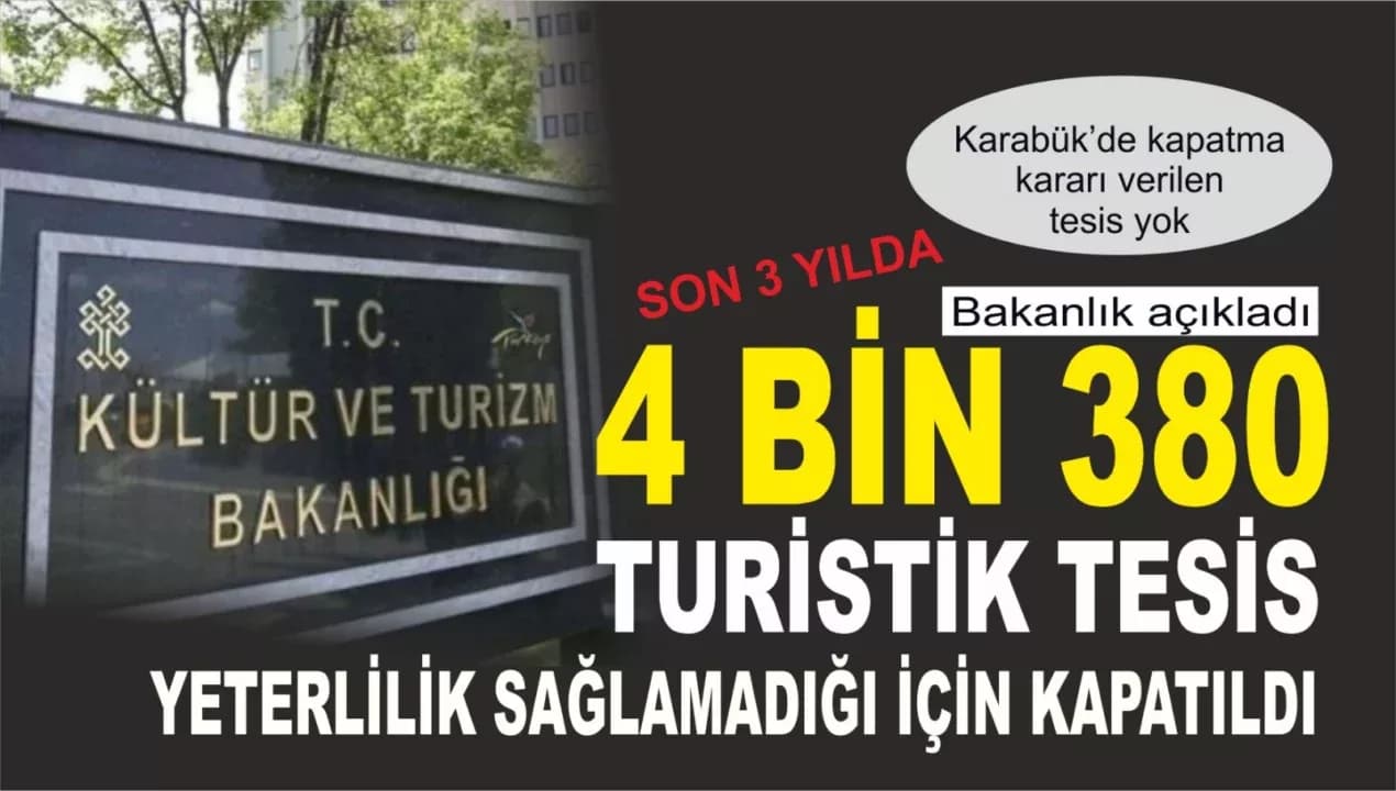 Kültür ve Turizm Bakanlığı'ndan Kapatma Kararı