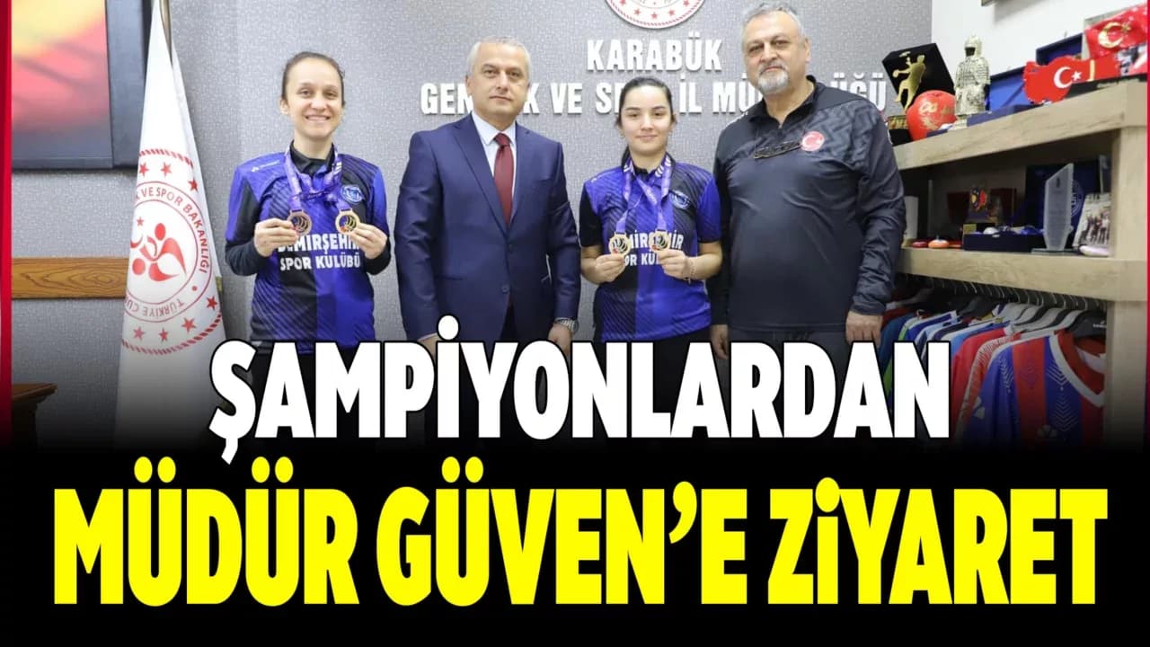 Şampiyon Sporculardan İl Müdürü Coşkun Güven’e Ziyaret