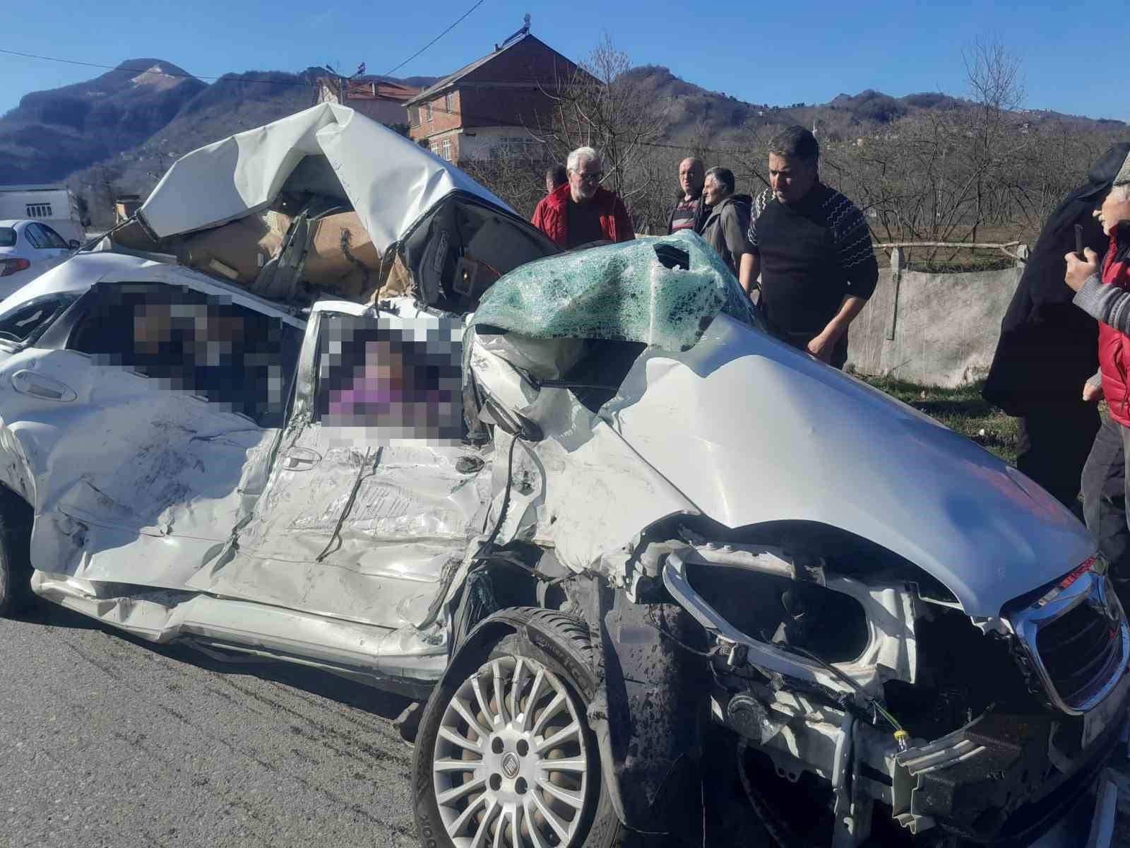 Giresun’da trafik kazası: 3 ölü, 1 yaralı