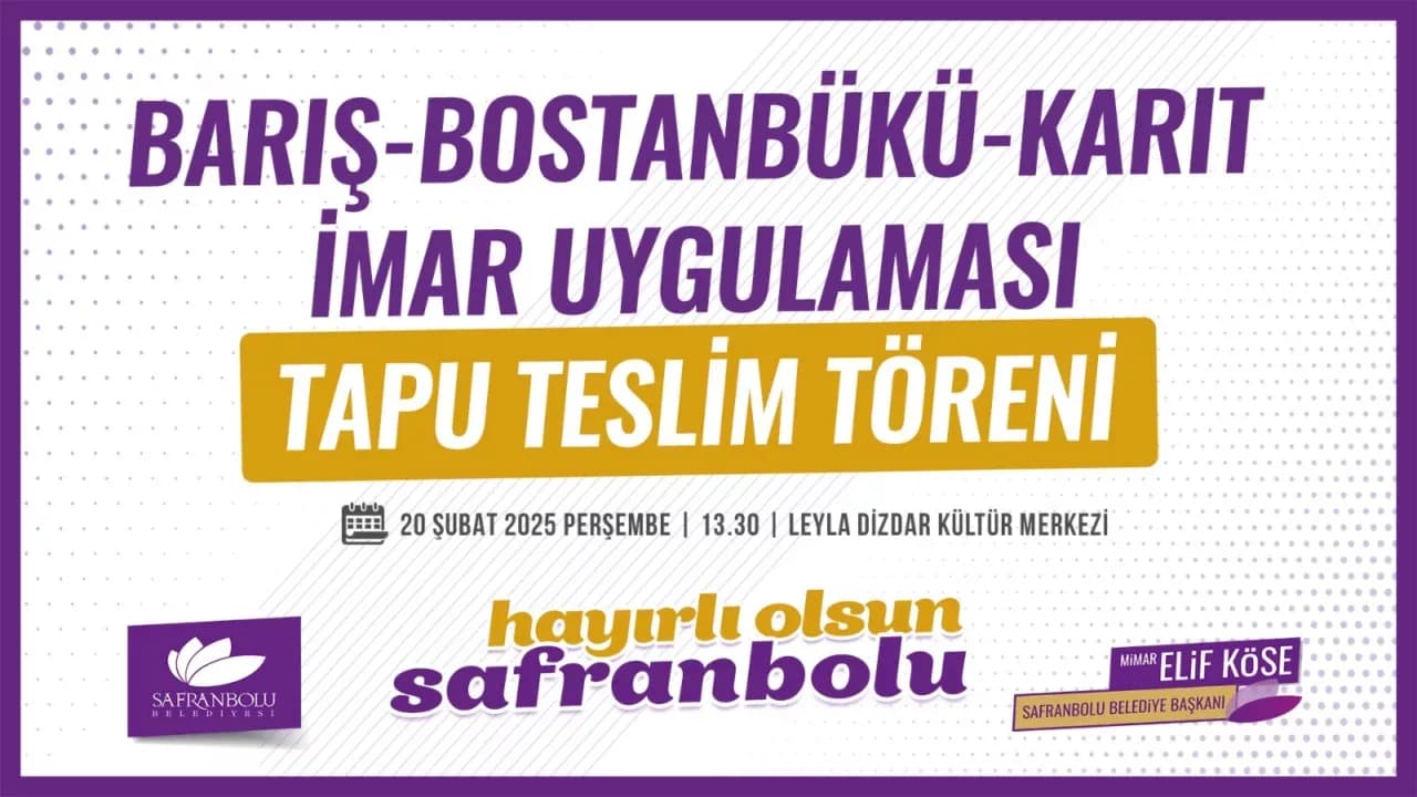 Safranbolu’da 14 Yıllık İmar Çıkmazı Son Buldu