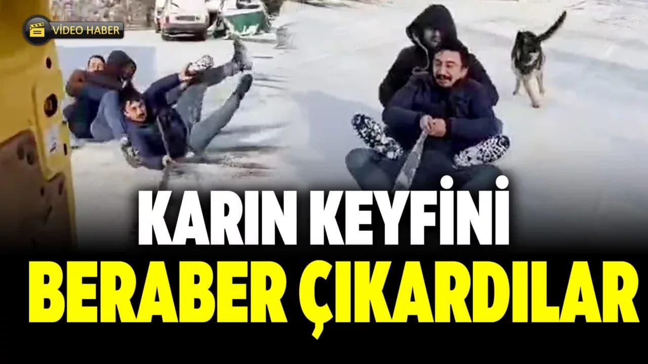 Safranbolu'da Kayak Keyfine Katılan Köpek Kameralara Yansıdı