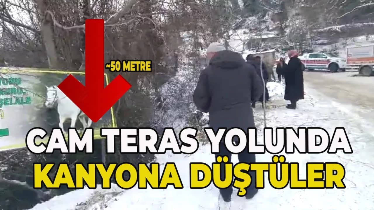 Safranbolu'da Aşırı Buzlanma Nedeniyle Araç Kanyona Düştü