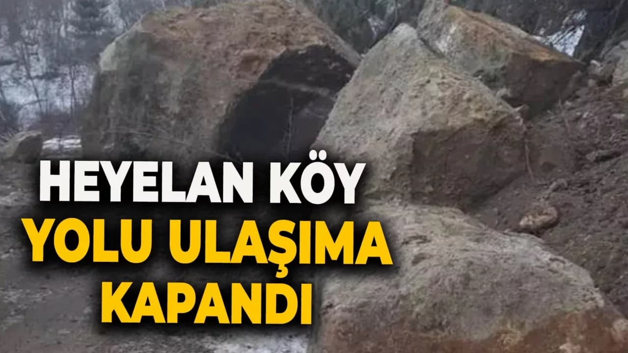 Ovacık’ta Heyelan Köy Yolu Ulaşıma Kapandı