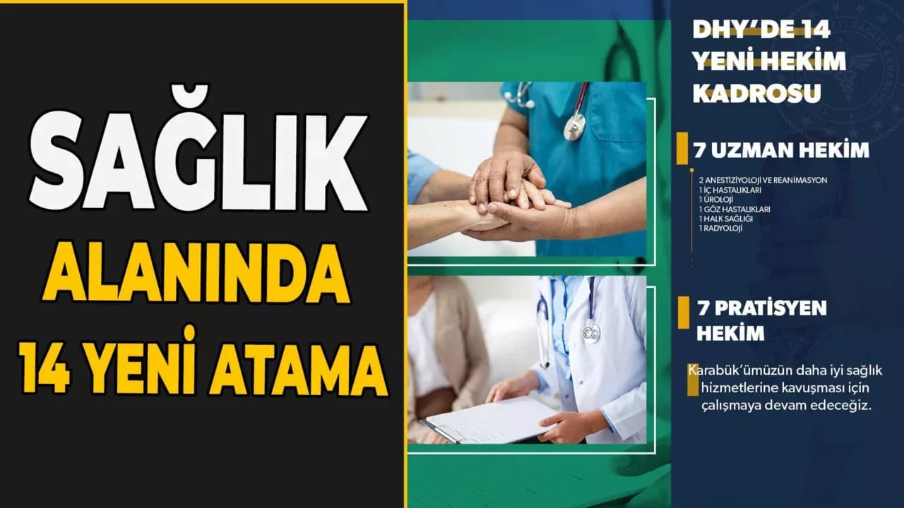 Karabük’e 14 Yeni Hekim Ataması Yapıldı