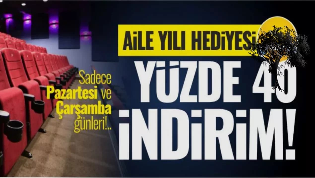 Aile Yılı hediyesi: Sinemaya yüzde 40 indirim!