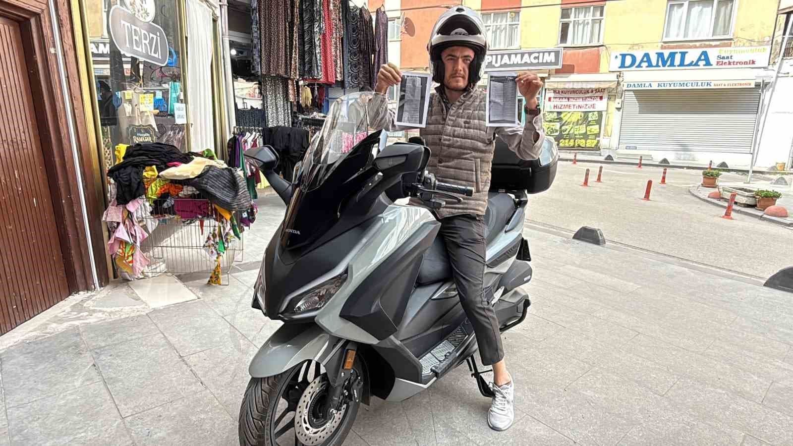 Sahte plaka şüphesi motosiklet sahibini endişelendirdi