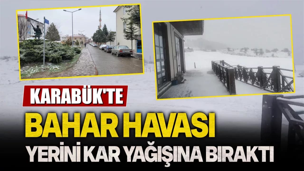 Karabük'te kar yağışı