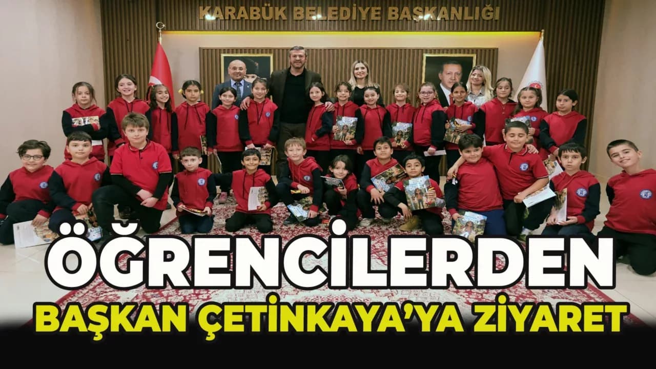 Kılavuzlar İlkokulu Öğrencilerinden Başkan Çetinkaya’ya Ziyaret