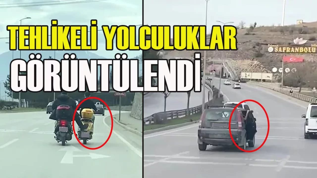 Cip ve Motosikletlilerin Tehlikeli Yolculukları Görüntülendi