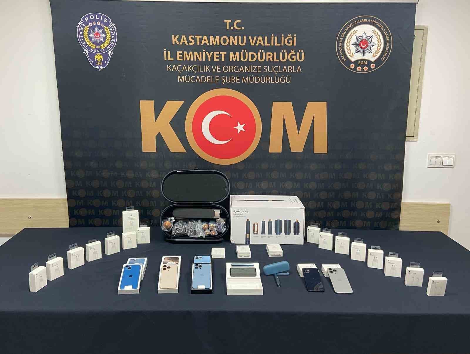 Kastamonu’da kaçak telefon operasyonu