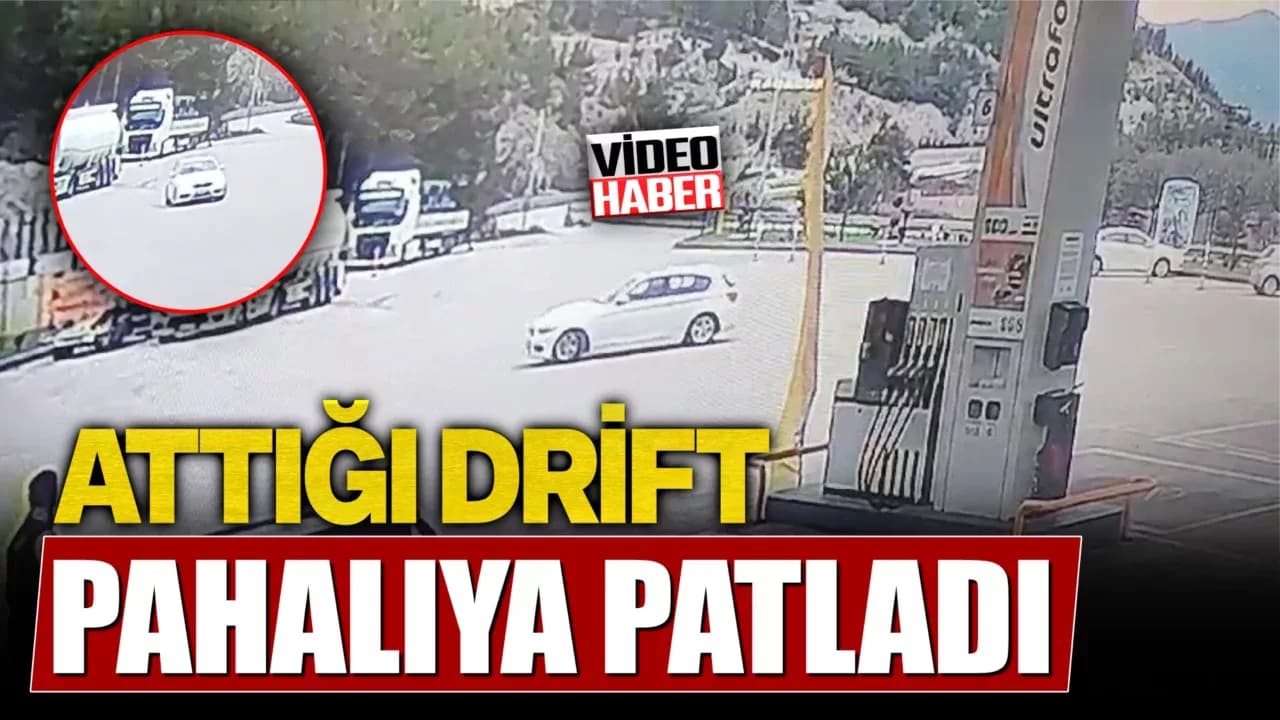 Karabük'te akaryakıt istasyonunda drift atan sürücüye 46 bin TL ceza