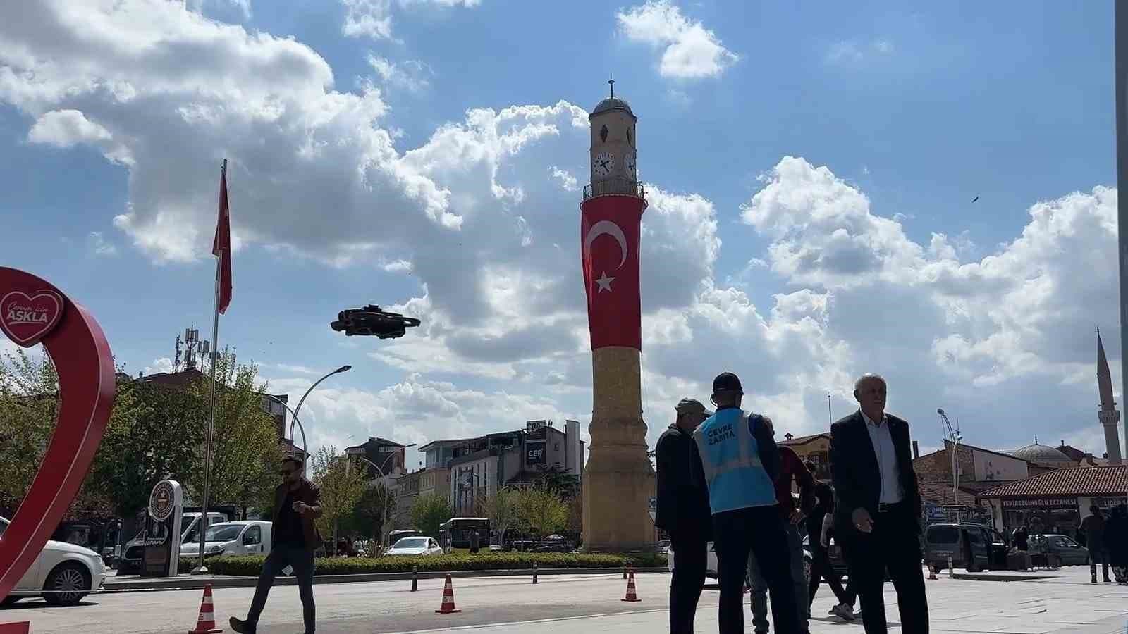 Yere sigara izmariti atanlara dronlu denetim