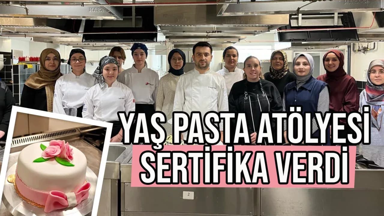 Karabük Üniversitesi'nde Yaş Pastayı Yapan Sertifikayı Kaptı