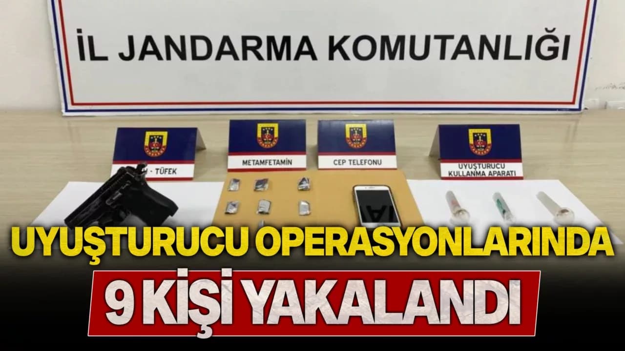 Karabük'te uyuşturucu operasyonlarında 9 kişi yakalandı