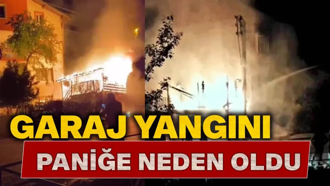 Evin önündeki garaj alevlere teslim oldu