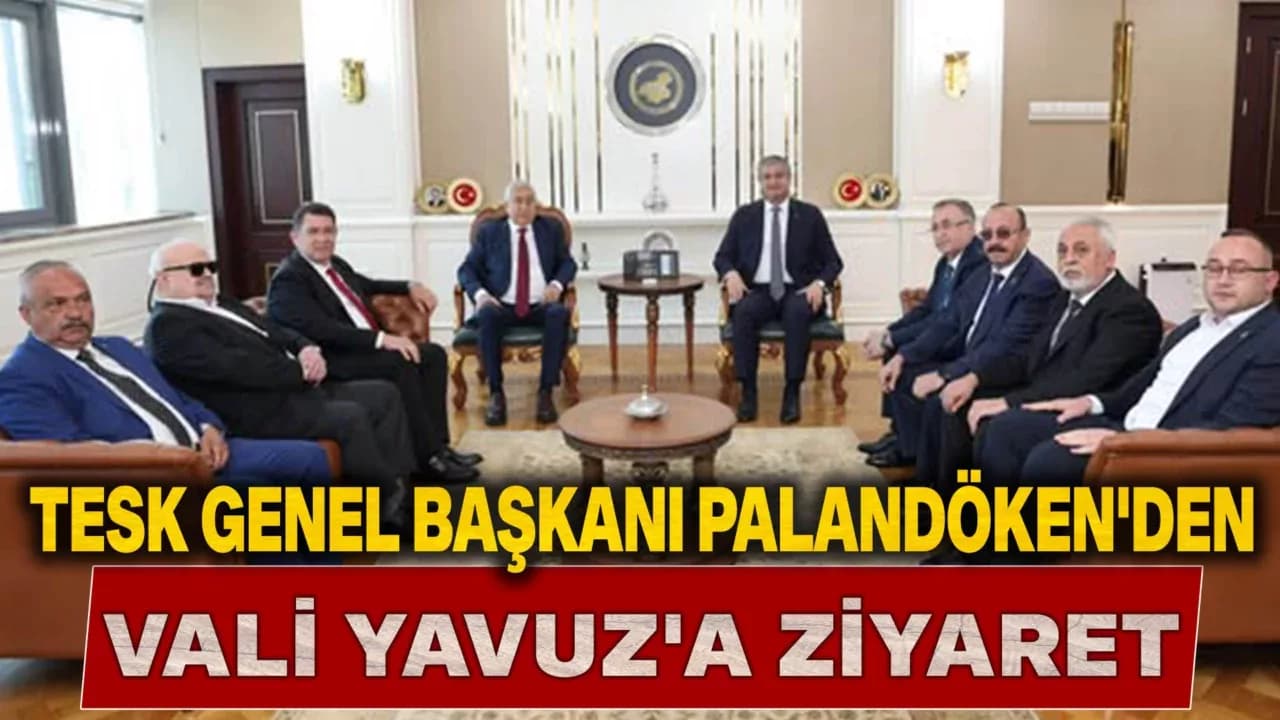 TESK Genel Başkanı Palandöken'den Vali Yavuz'a Ziyaret