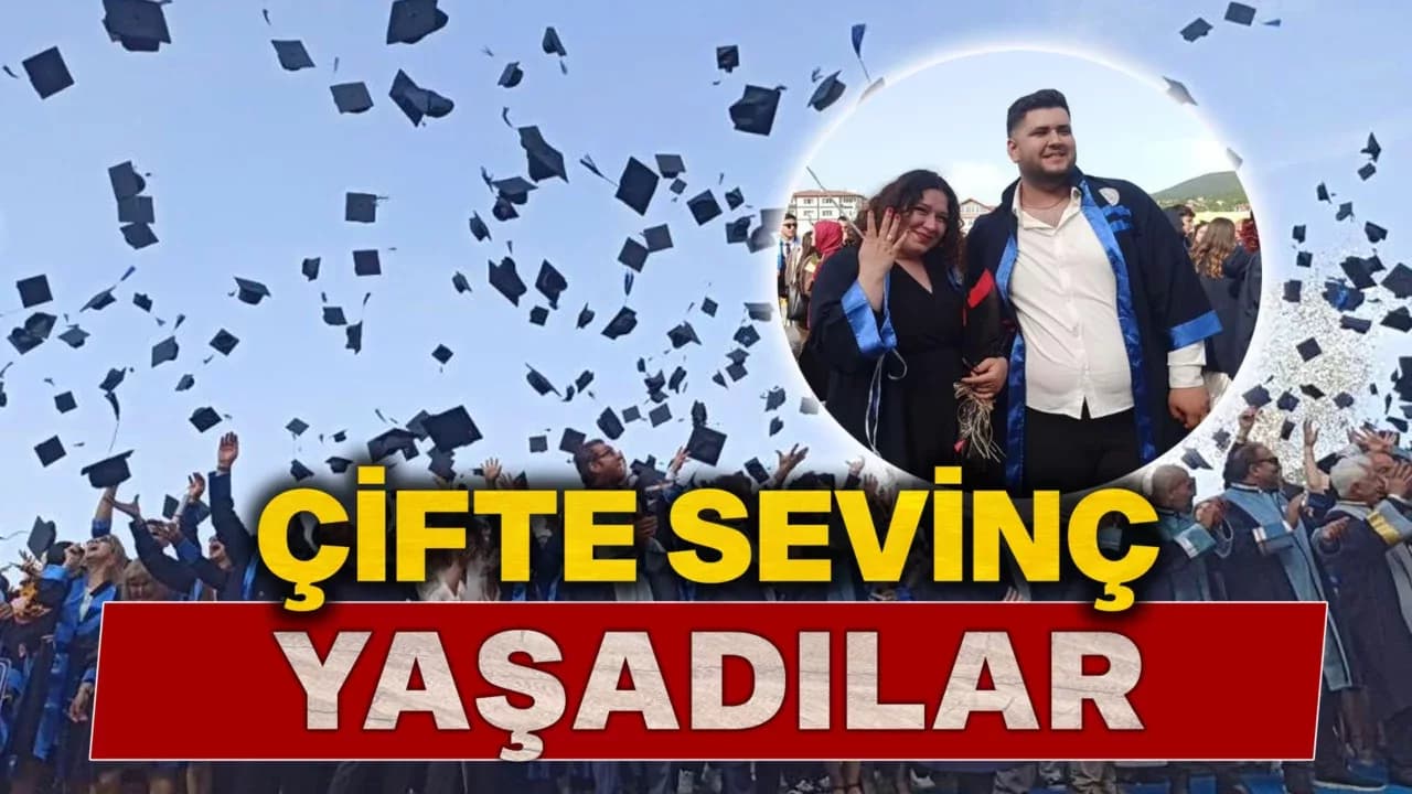 Mezuniyet töreninde evlilik teklifi sürprizi