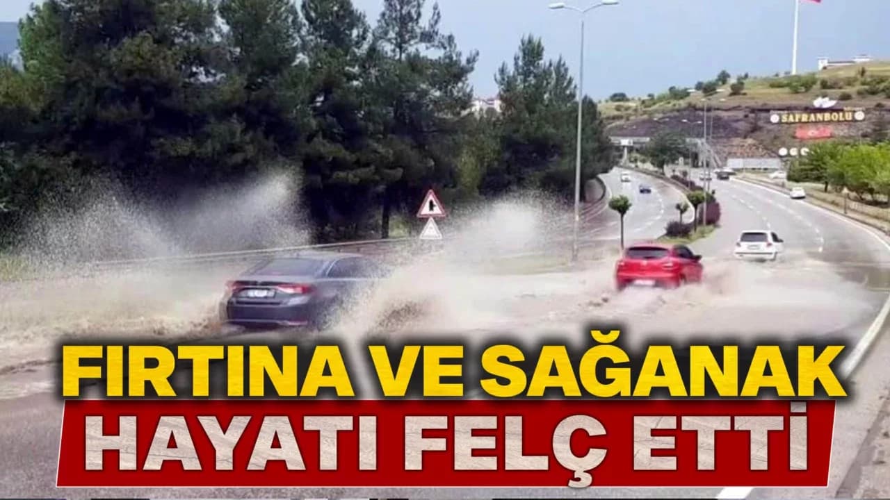 Fırtına ve Yağmur Etkili Oldu, Yollar Göle Döndü