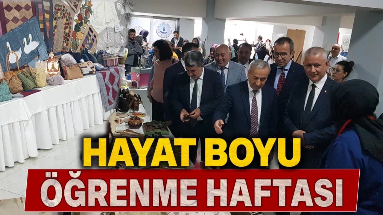 Hayat Boyu Öğrenme Haftası'nda kursiyerlerin el emeği ürünleri sergilendi