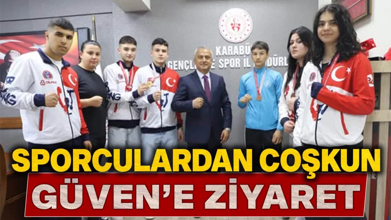Şampiyon Sporculardan İl Müdürü Coşkun Güven’e Ziyaret