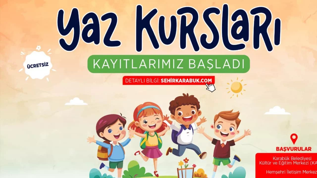 Karabük Belediyesi Yaz Kursları Başvuruları Başladı
