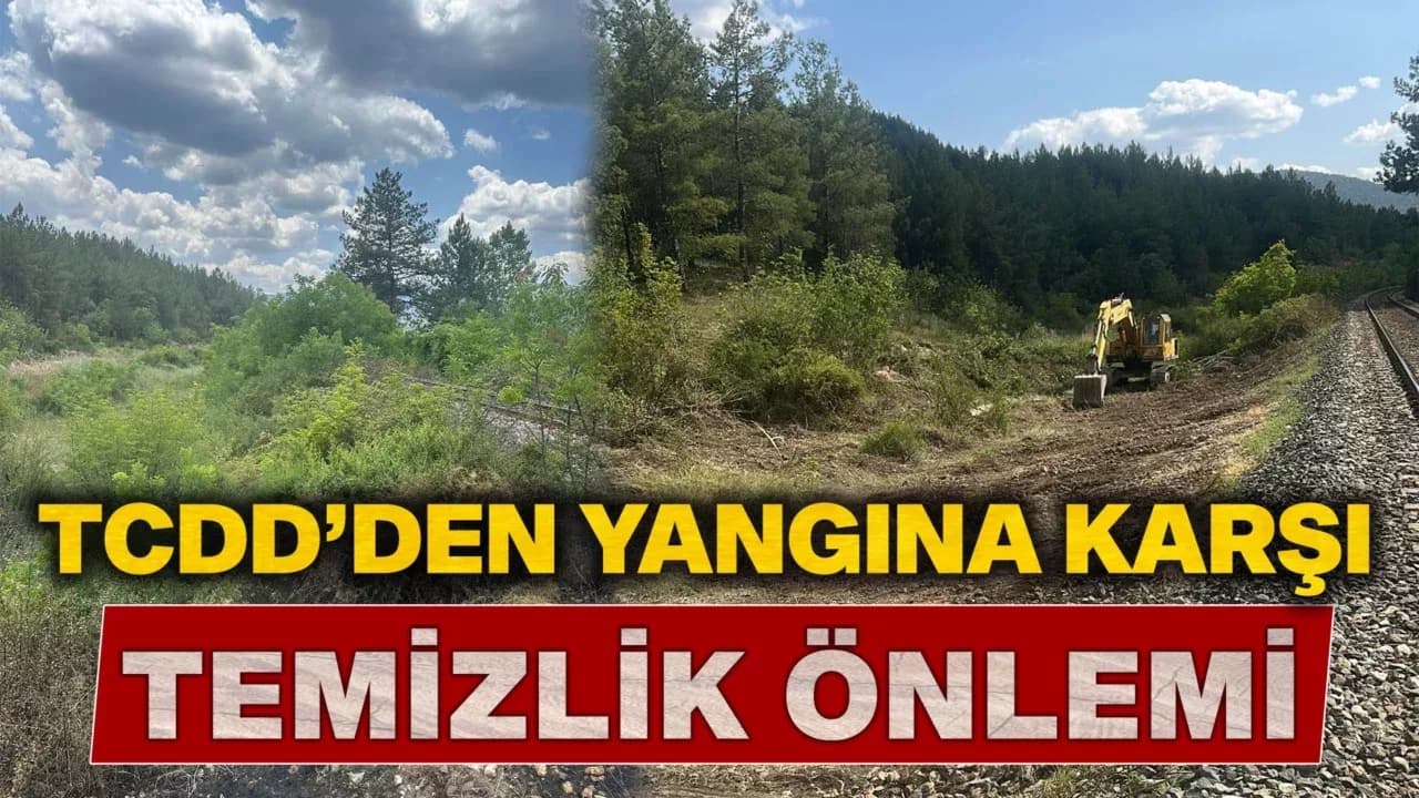Demiryolu Hatlarında Tehlike Oluşturan Otlar Temizleniyor