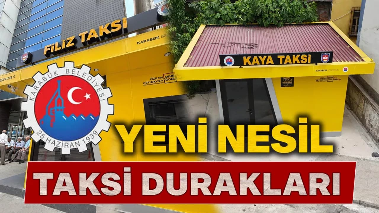 Karabük’te Taksi Durakları Yenileniyor
