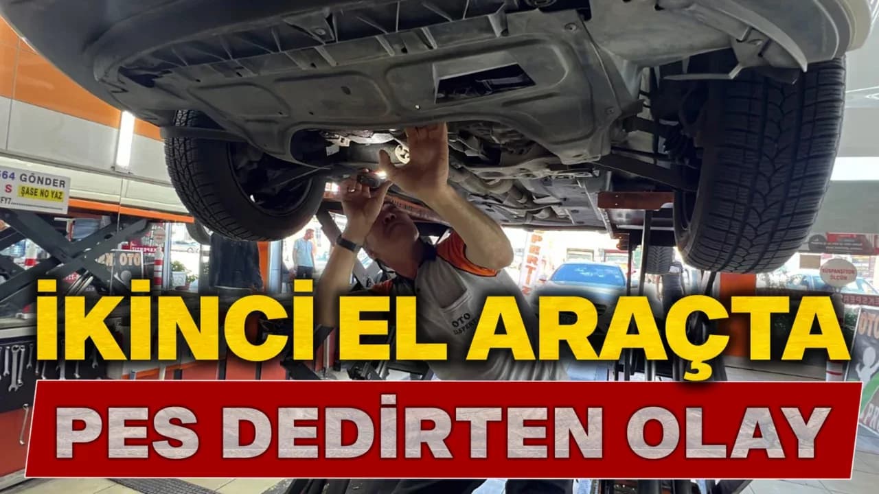 Pes dedirten görüntü: Otomobilin motorundan bulaşık teli çıktı