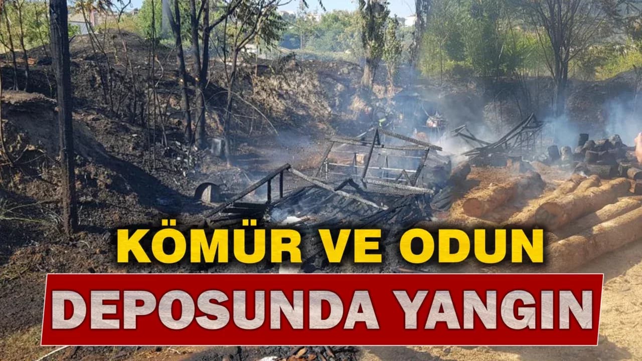 Karabük'te kömür ve odun deposu alev aldı