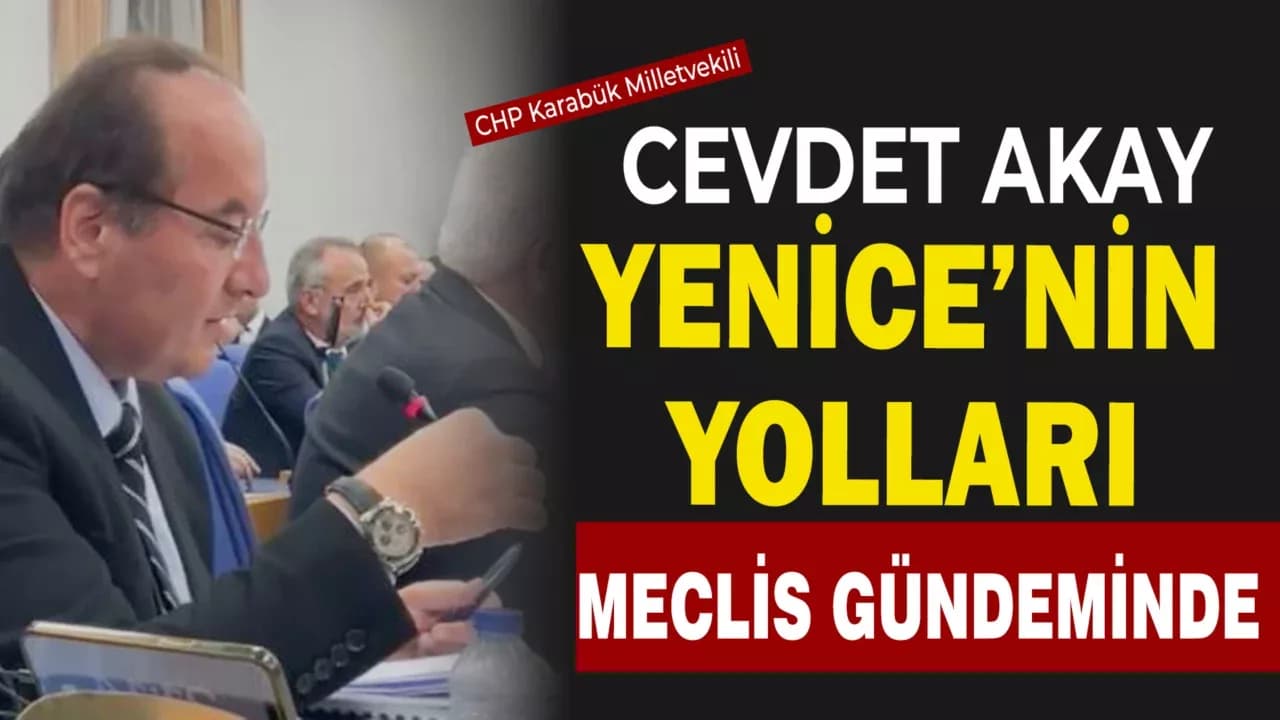 Akay, Yenice’nin Yol Sorunlarını TBMM Gündemine Taşıdı