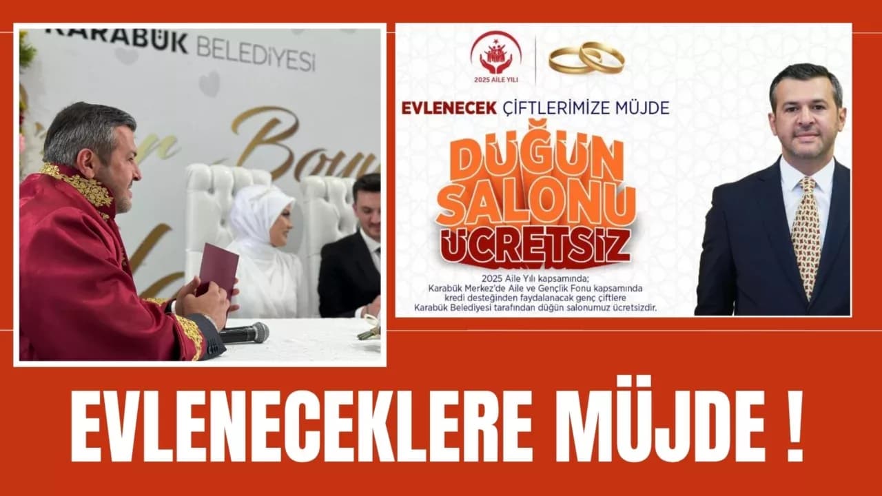 Karabük Belediyesi'nden Evlenecek Çiftlere Destek
